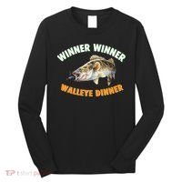 Funny Fishing WINNER WINNER WALLEYE DINNER Fish Fry Long Sleeve Shirt thumb 0