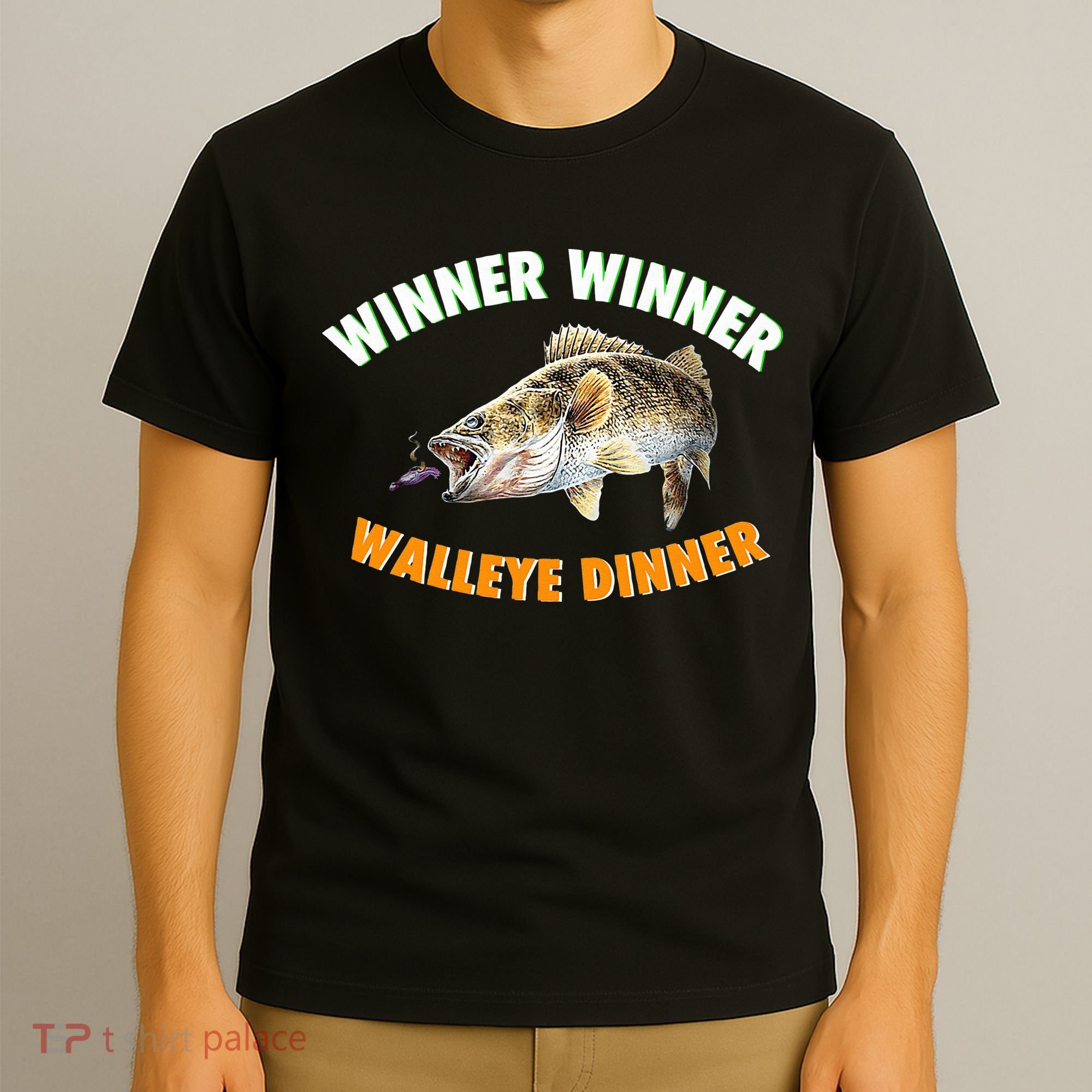 Funny Fishing WINNER WINNER WALLEYE DINNER Fish Fry T-Shirt