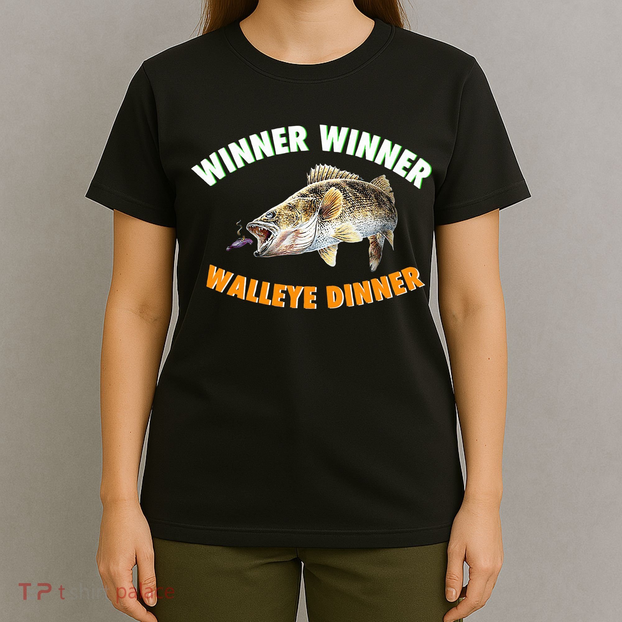 Funny Fishing WINNER WINNER WALLEYE DINNER Fish Fry T-Shirt