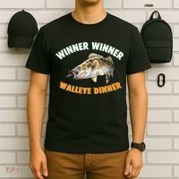 Funny Fishing WINNER WINNER WALLEYE DINNER Fish Fry T-Shirt thumb 6