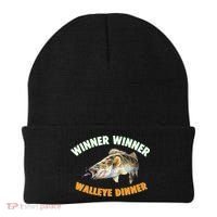 Funny Fishing WINNER WINNER WALLEYE DINNER Fish Fry Beanie thumb 0