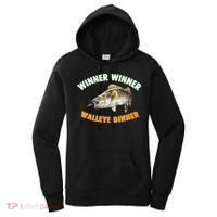 Funny Fishing WINNER WINNER WALLEYE DINNER Fish Fry Women's Hoodie thumb 0