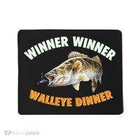 Funny Fishing WINNER WINNER WALLEYE DINNER Fish Fry Mousepad thumb 0