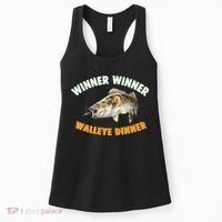 Funny Fishing WINNER WINNER WALLEYE DINNER Fish Fry Women's Tank Top thumb 0