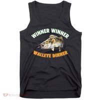 Funny Fishing WINNER WINNER WALLEYE DINNER Fish Fry Tank Top thumb 0