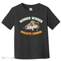 Funny Fishing WINNER WINNER WALLEYE DINNER Fish Fry Toddler T-Shirt thumb 0