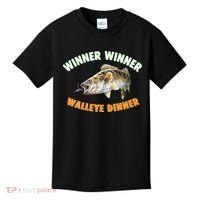 Funny Fishing WINNER WINNER WALLEYE DINNER Fish Fry Kids T-Shirt thumb 0