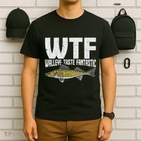 Funny Fisherman Wtf Walleye Taste Fantastic Walleye Fishing T-Shirt thumb 6