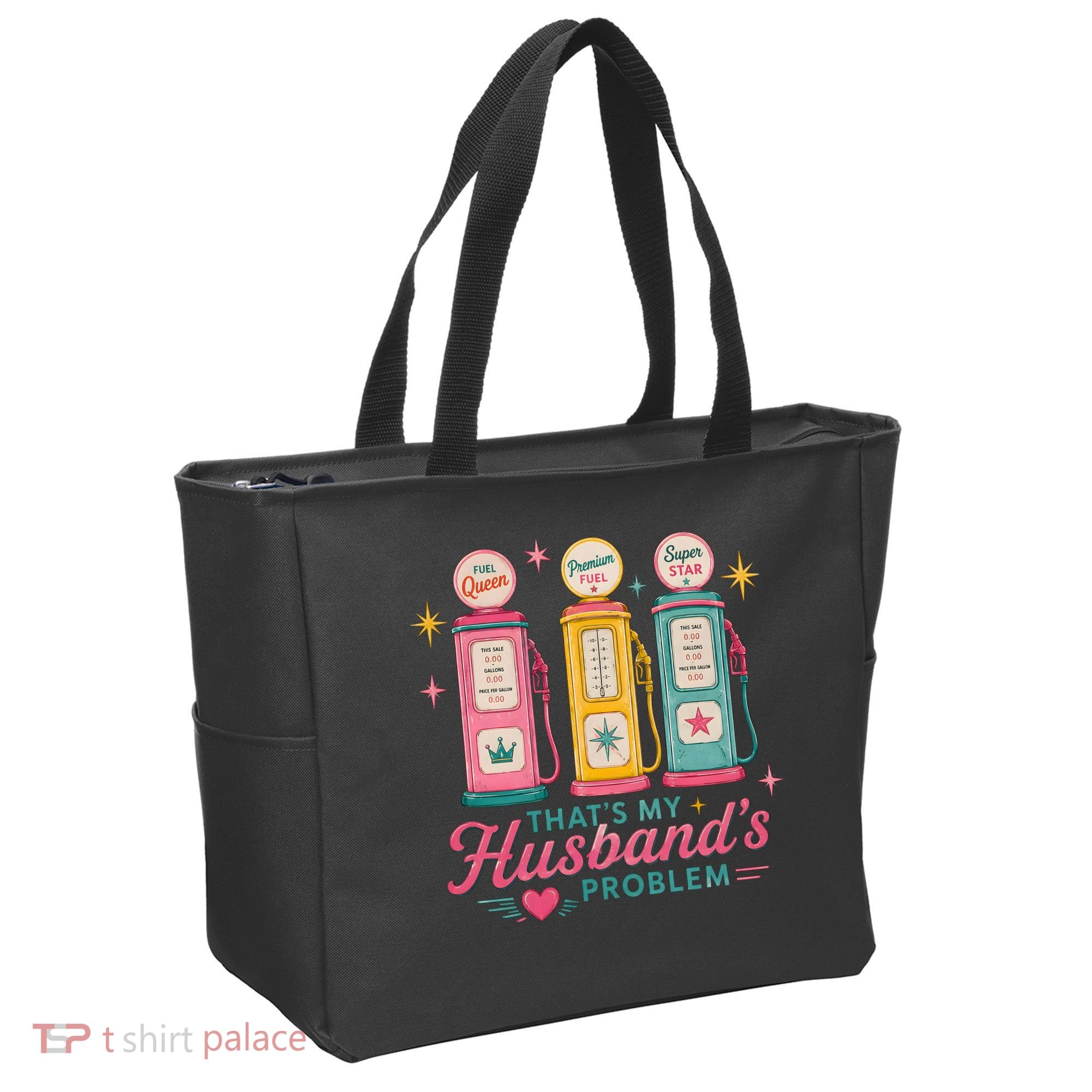 Funny Funny Wife Gas Meme That's My Husband's Problem Tote Bag
