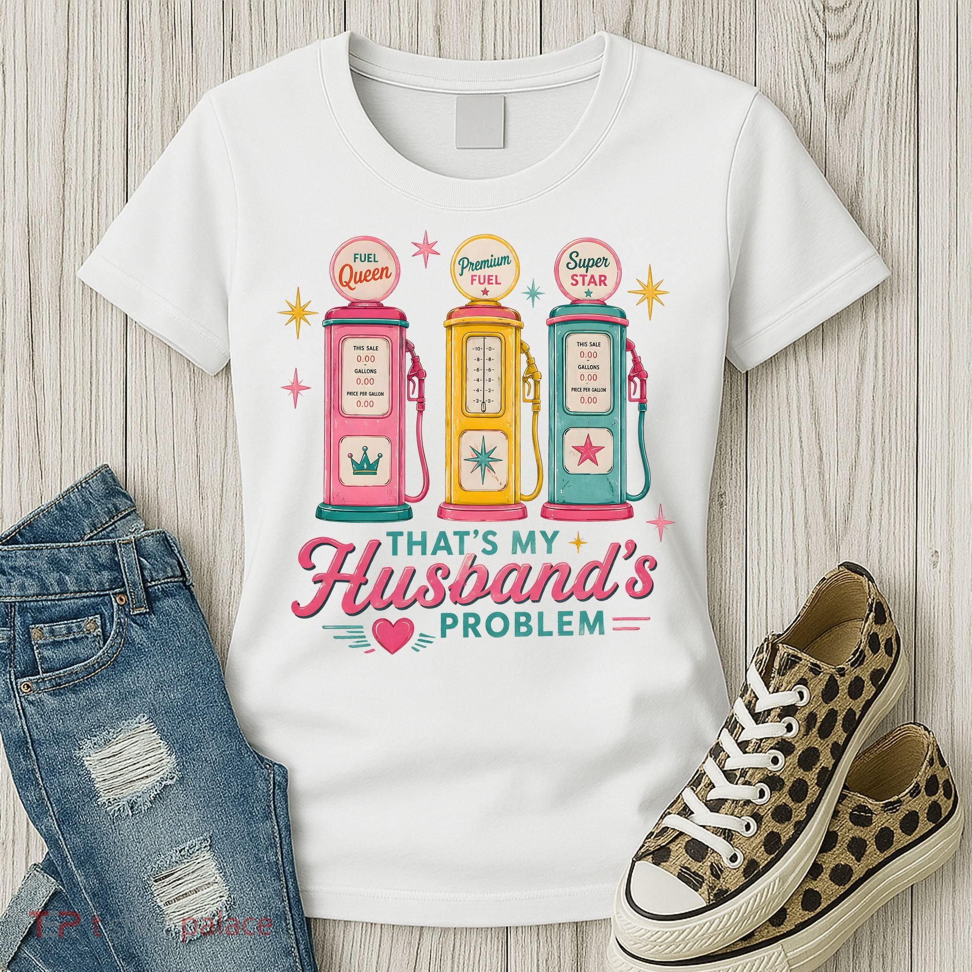Funny Funny Wife Gas Meme That's My Husband's Problem Women's T-Shirt