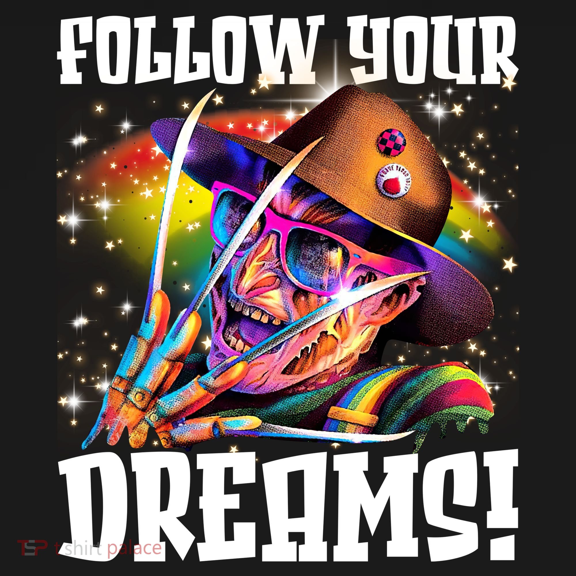Freddy Follow Your Dream Rainbow Freddy Nightmare Horror Halloween Women's Tank Top