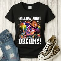 Freddy Follow Your Dream Rainbow Freddy Nightmare Horror Halloween Women's T-Shirt thumb 3