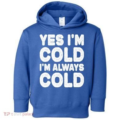 Figuratively Freezing Yes Im Cold Always Cold Funny Snow Meaningful Gift Toddler Hoodie