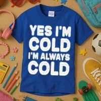 Figuratively Freezing Yes Im Cold Always Cold Funny Snow Meaningful Gift Kids T-Shirt thumb 3