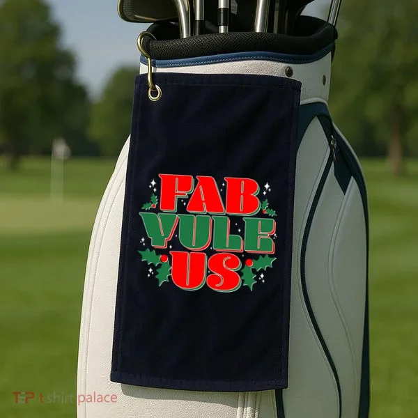 Funny Fab Yule Us Christmas Golf Towel