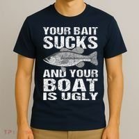 Funny Fishing Your Bait Sucks Fishing Gift T-Shirt thumb 3