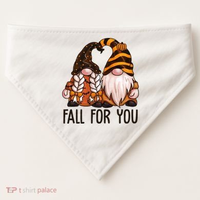 Fall For You Gnome Cute USA-Made Doggie Bandana