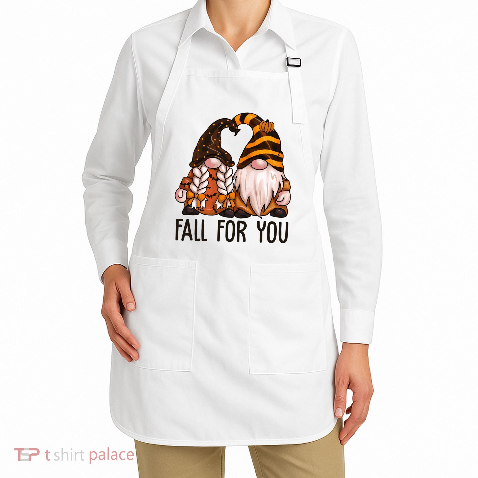 Fall For You Gnome Cute Apron