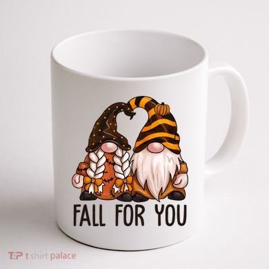 Fall For You Gnome Cute Coffee Mug back