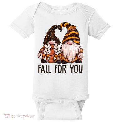 Fall For You Gnome Cute Baby Bodysuit