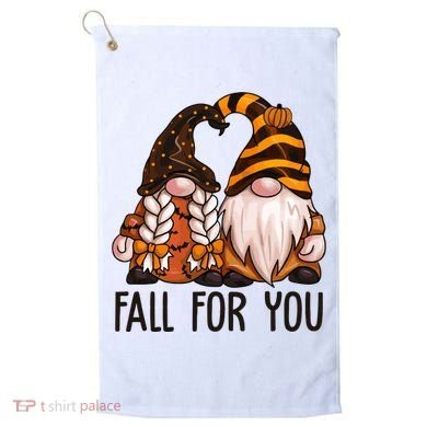 Fall For You Gnome Cute Golf Towel