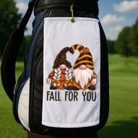 Fall For You Gnome Cute Golf Towel thumb 2