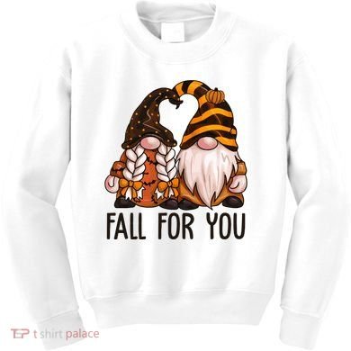 Fall For You Gnome Cute Kids Sweatshirt