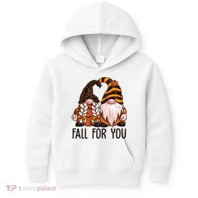 Fall For You Gnome Cute Kids Hoodie