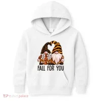 Fall For You Gnome Cute Kids Hoodie thumb 0