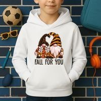 Fall For You Gnome Cute Kids Hoodie thumb 2