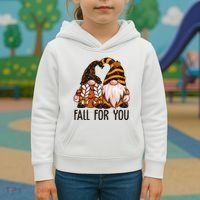 Fall For You Gnome Cute Kids Hoodie thumb 3