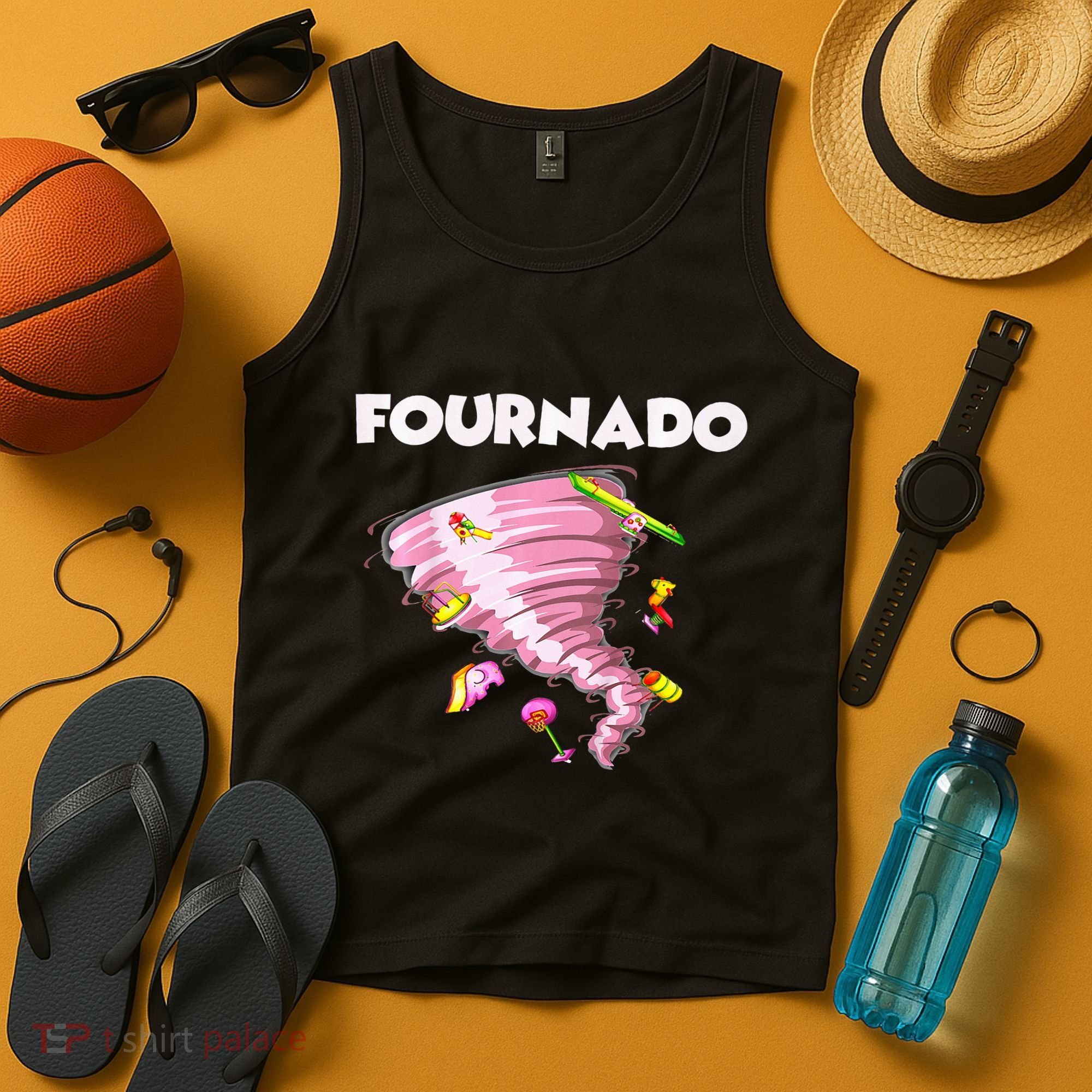 Fournado Four Year Old 4th Birthday Tornado Tank Top