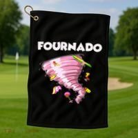 Fournado Four Year Old 4th Birthday Tornado Golf Towel thumb 1