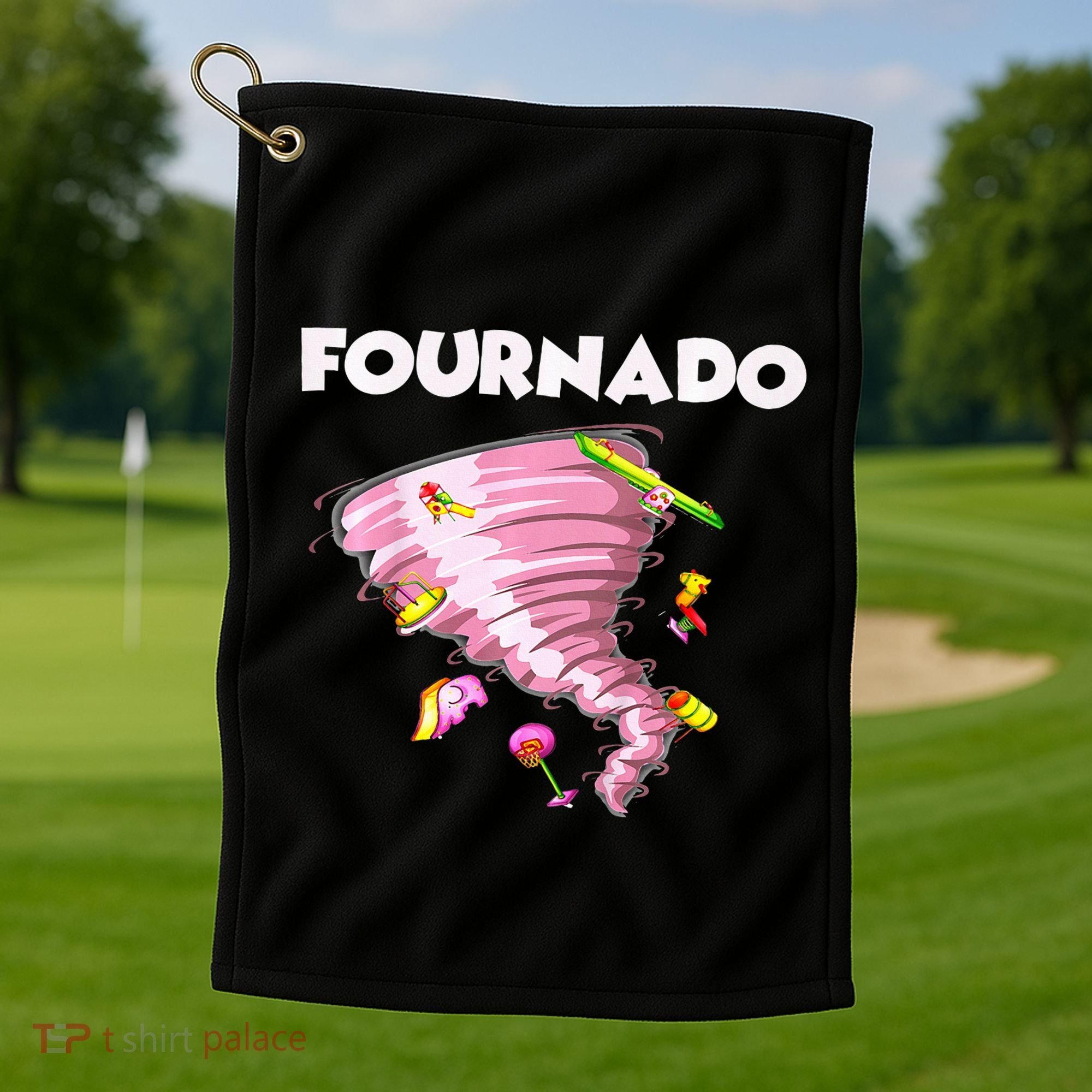 Fournado Four Year Old 4th Birthday Tornado Golf Towel