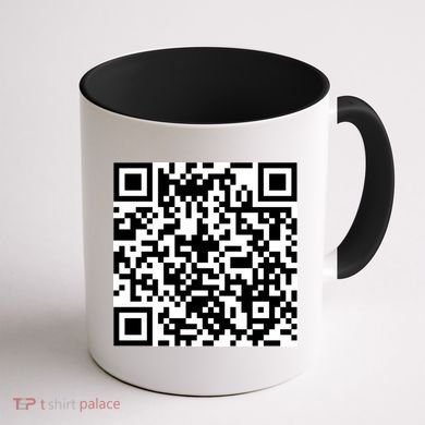 Funny F You Qr Code Design Coffee Mug back