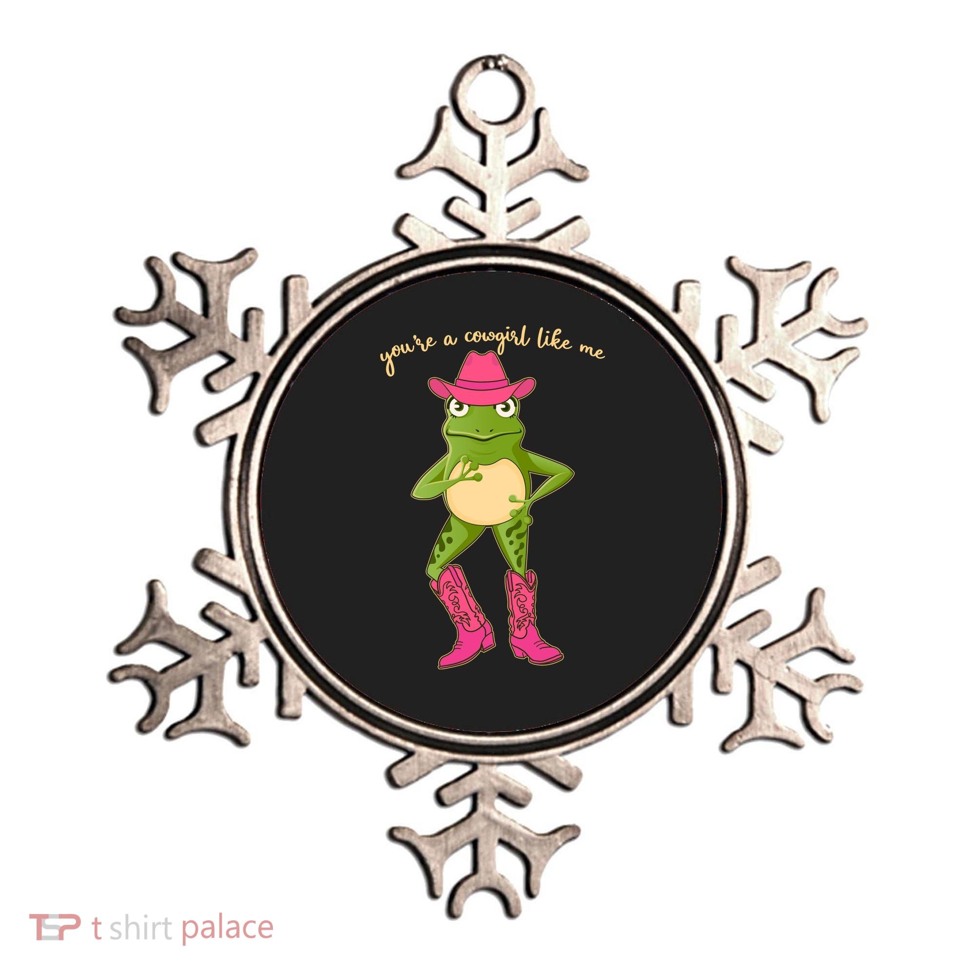 Funny Frog You're A Cowgirl Like Me Ornament