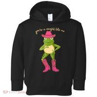 Funny Frog You're A Cowgirl Like Me Toddler Hoodie thumb 0