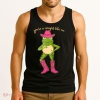 Funny Frog You're A Cowgirl Like Me Tank Top thumb 3