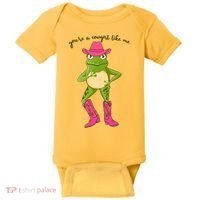 Funny Frog You're A Cowgirl Like Me Baby Bodysuit thumb 0