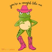 Funny Frog You're A Cowgirl Like Me Baby Bodysuit thumb 2