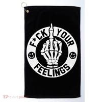 Funny Fuck Your Feelings Golf Towel thumb 0