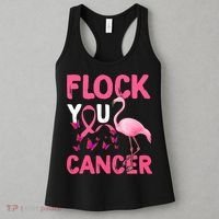 Funny Flock You Flamingo Cancer Breast Cancer Women's Tank Top thumb 3