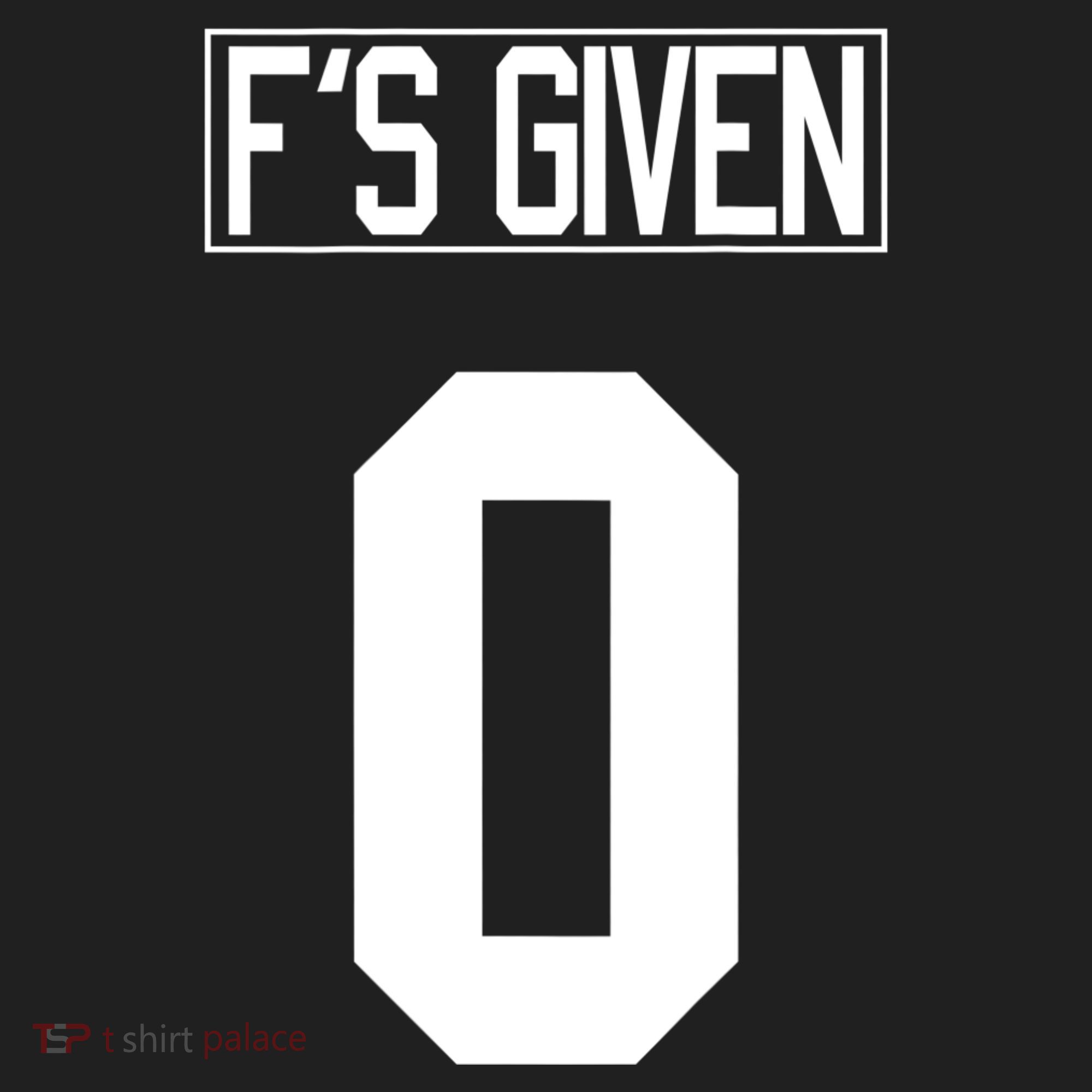 F'S GIVEN 0, Funny Sarcastic Humor White STYLE #2 Women's Sweatshirt