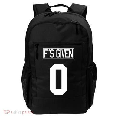 F'S GIVEN 0, Funny Sarcastic Humor White STYLE #2 Backpack