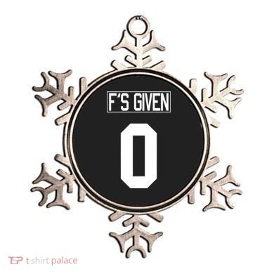 F'S GIVEN 0, Funny Sarcastic Humor White STYLE #2 Ornament