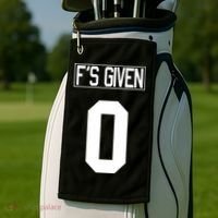 F'S GIVEN 0, Funny Sarcastic Humor White STYLE #2 Golf Towel thumb 2