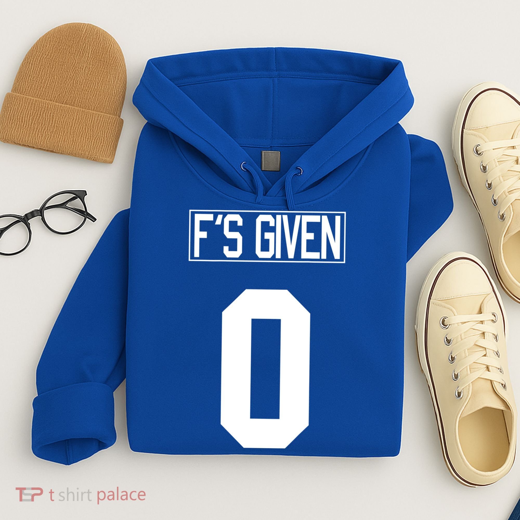 F'S GIVEN 0, Funny Sarcastic Humor White STYLE #2 Hoodie