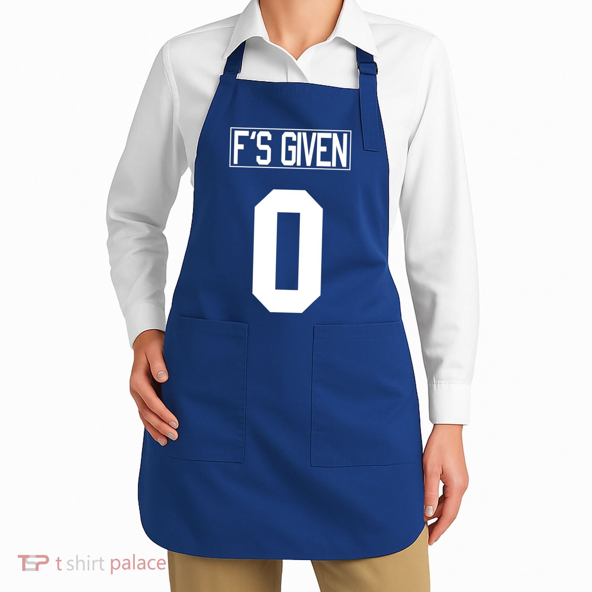 F'S GIVEN 0, Funny Sarcastic Humor White STYLE #2 Apron