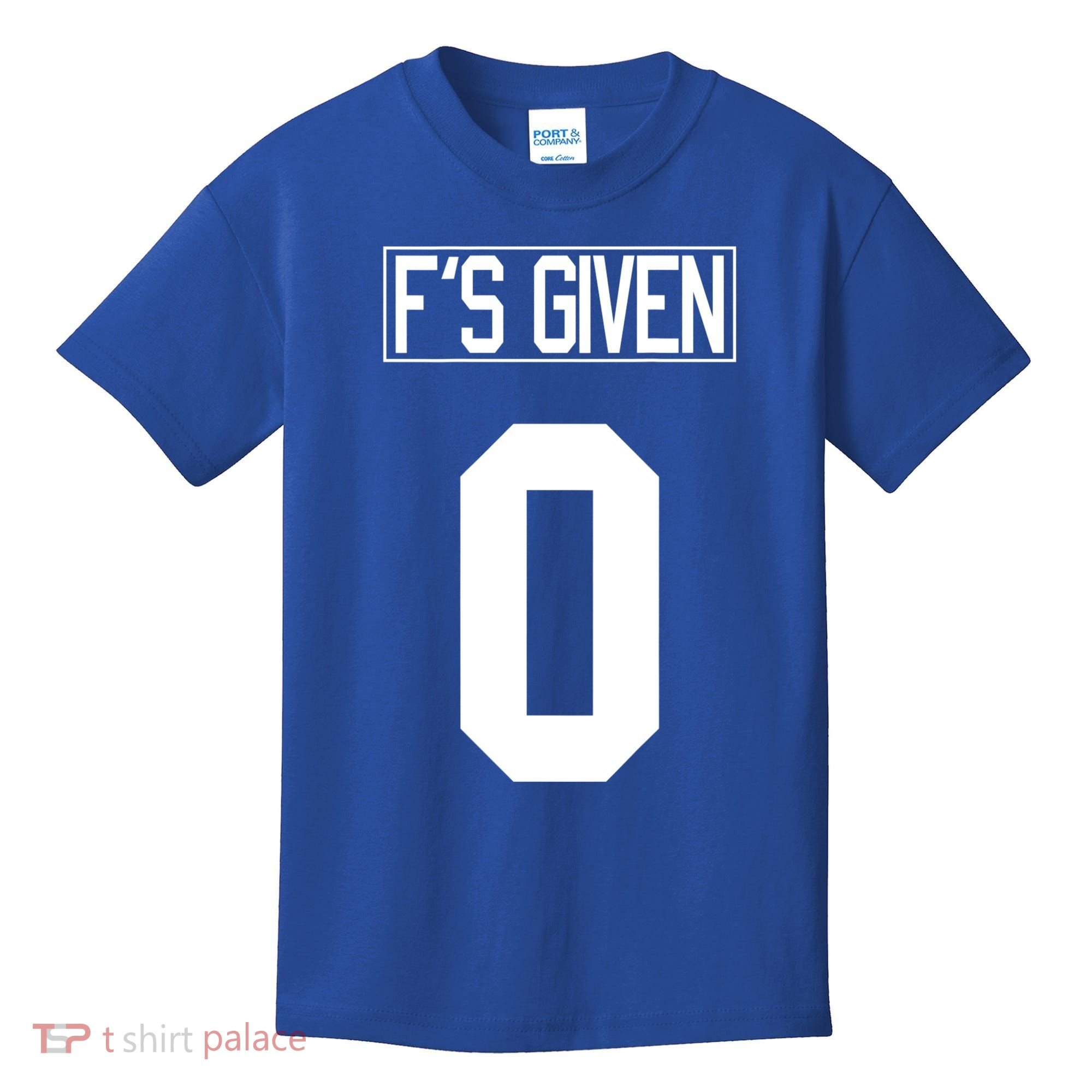 F'S GIVEN 0, Funny Sarcastic Humor White STYLE #2 Kids T-Shirt