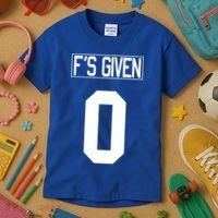 F'S GIVEN 0, Funny Sarcastic Humor White STYLE #2 Kids T-Shirt thumb 3